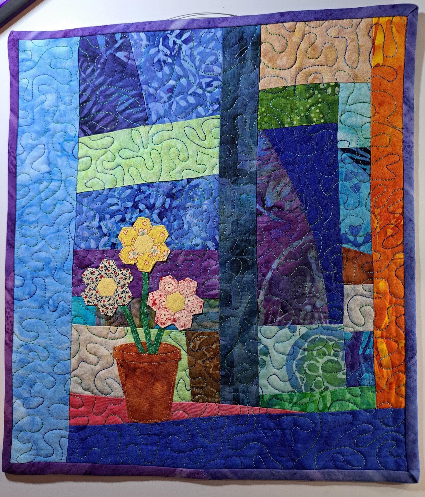 Ruth's Windowsill Art Quilt small