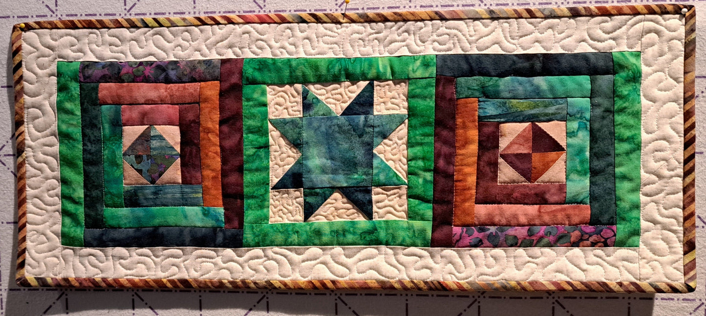 Quilted Table Topper/Trivet 19" x 7.75" Heat Resistant