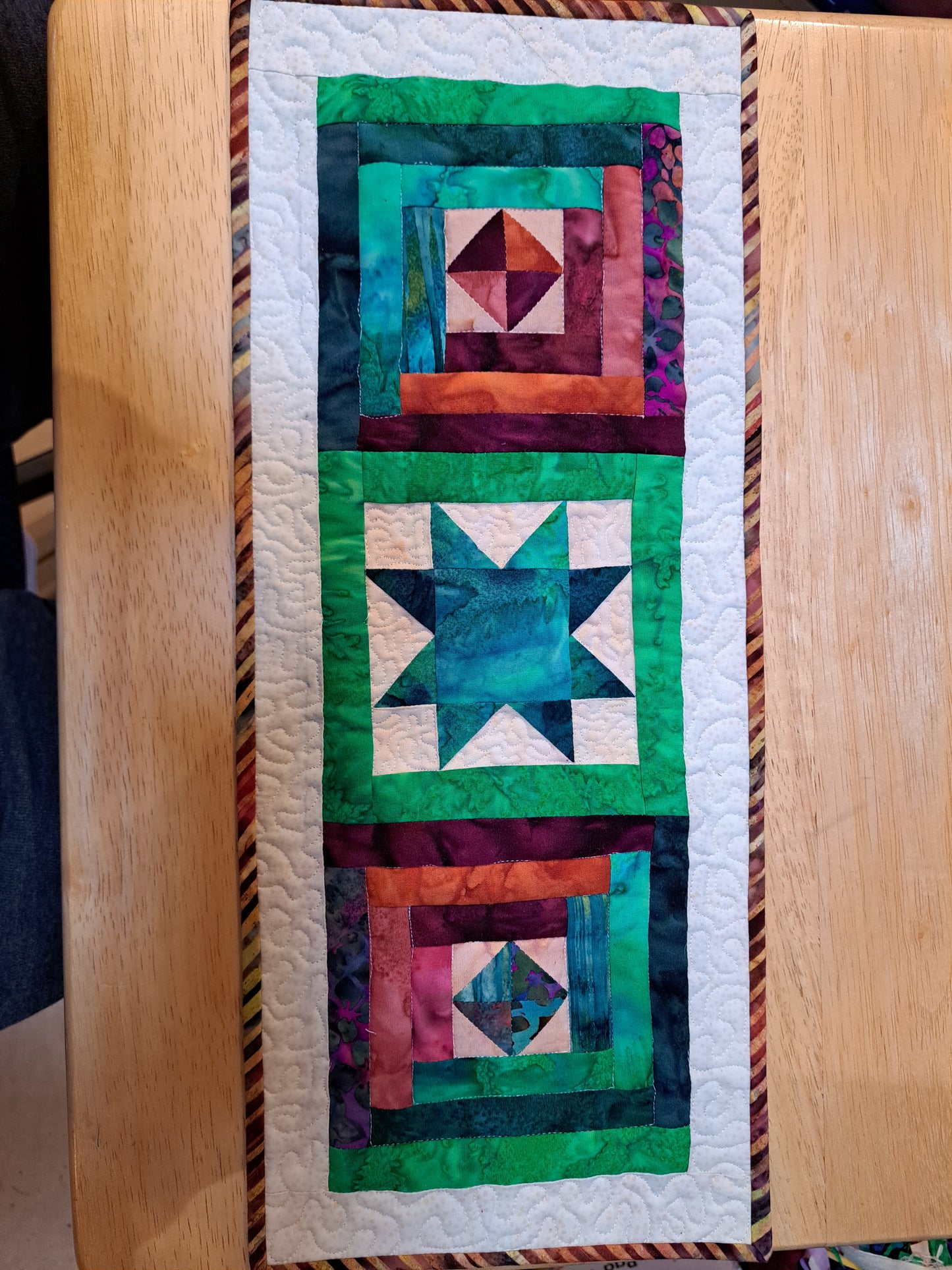 Quilted Table Topper/Trivet 19" x 7.75" Heat Resistant