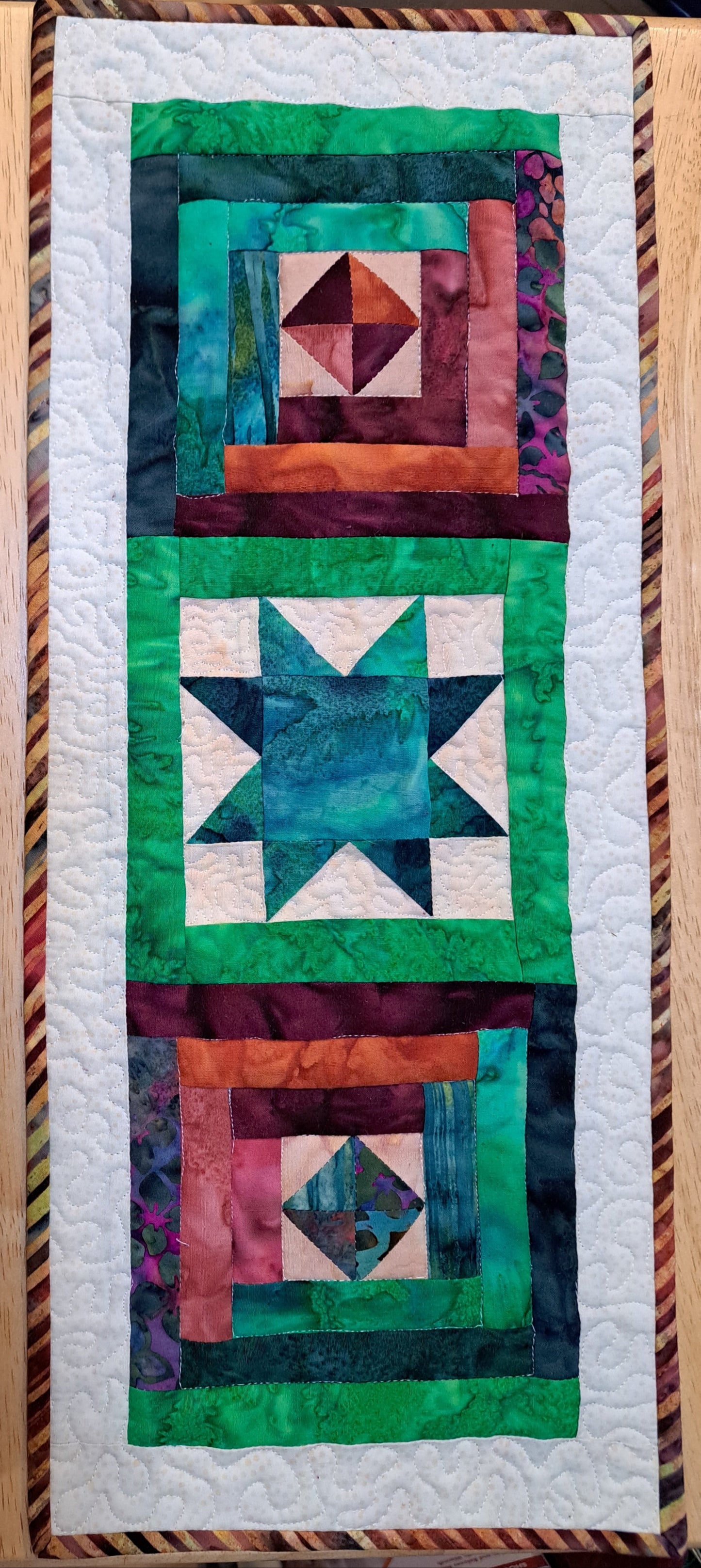 Quilted Table Topper/Trivet 19" x 7.75" Heat Resistant
