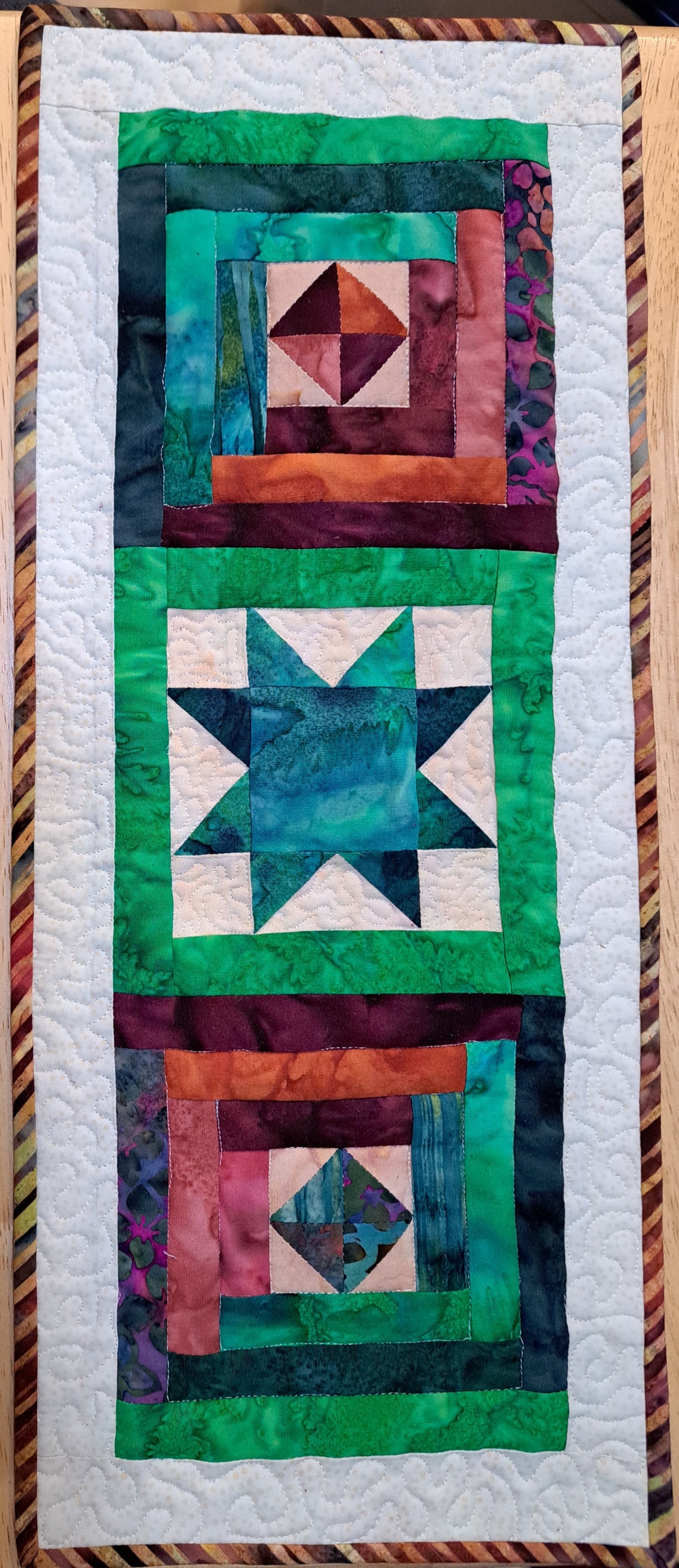 Quilted Table Topper/Trivet 19" x 7.75" Heat Resistant