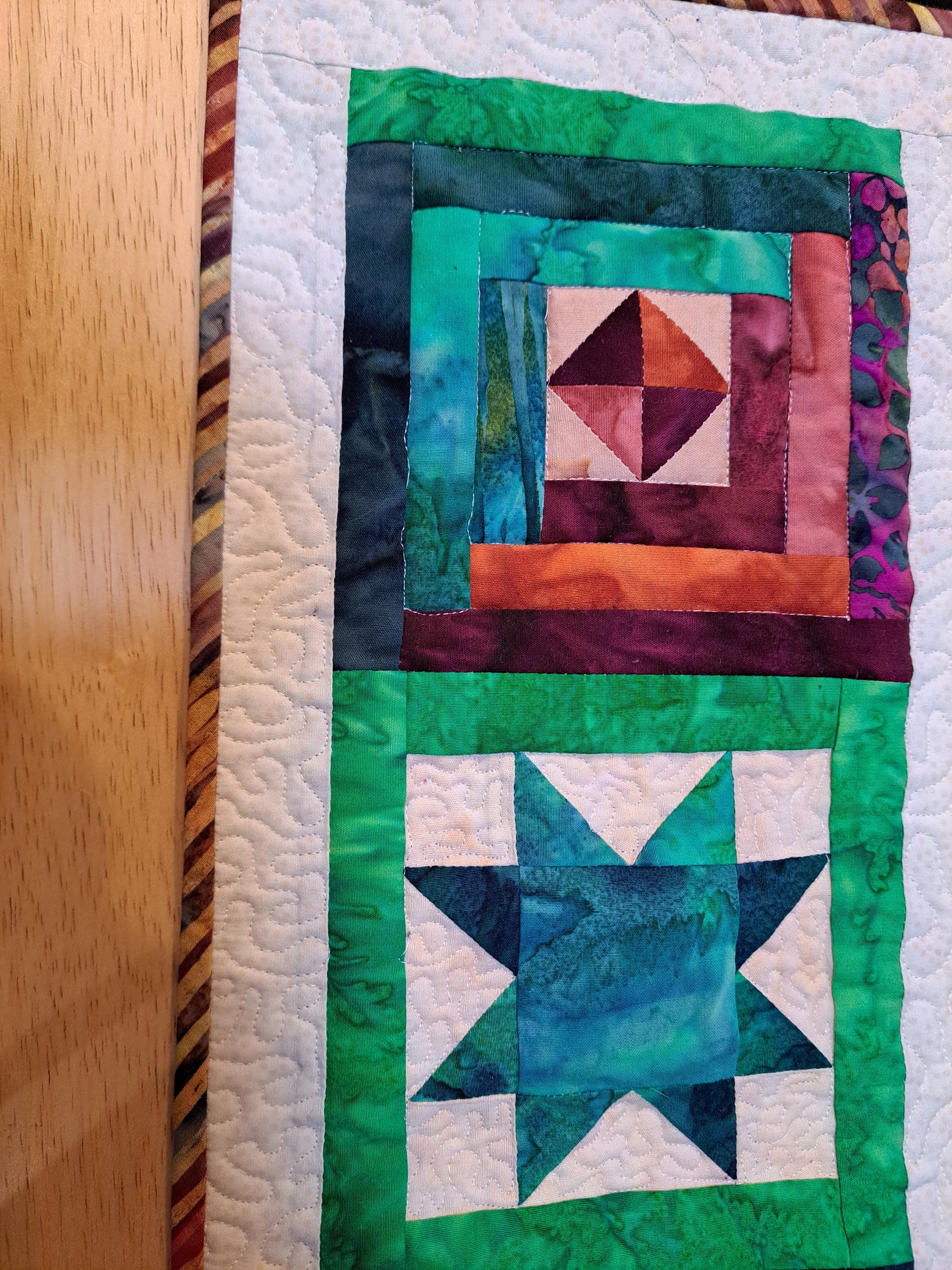 Quilted Table Topper/Trivet 19" x 7.75" Heat Resistant