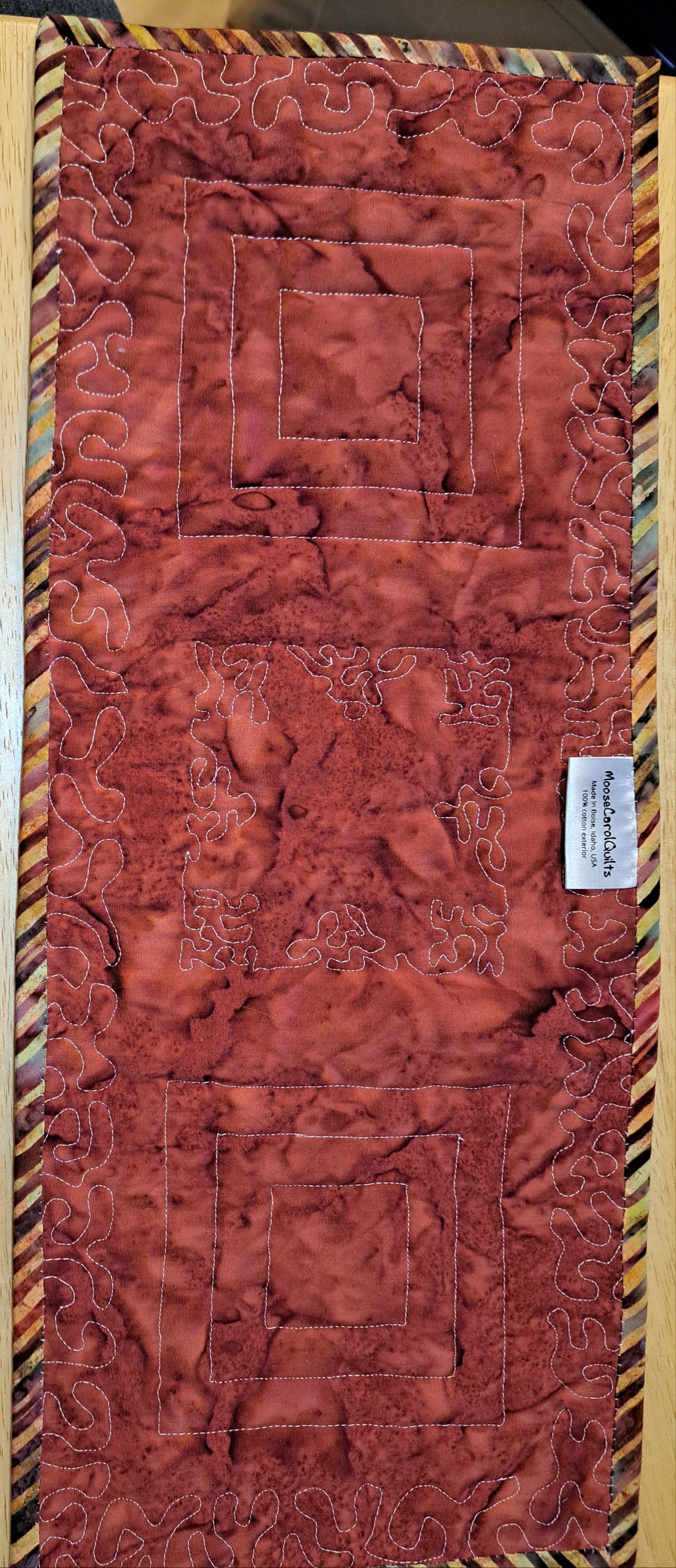 Quilted Table Topper/Trivet 19" x 7.75" Heat Resistant