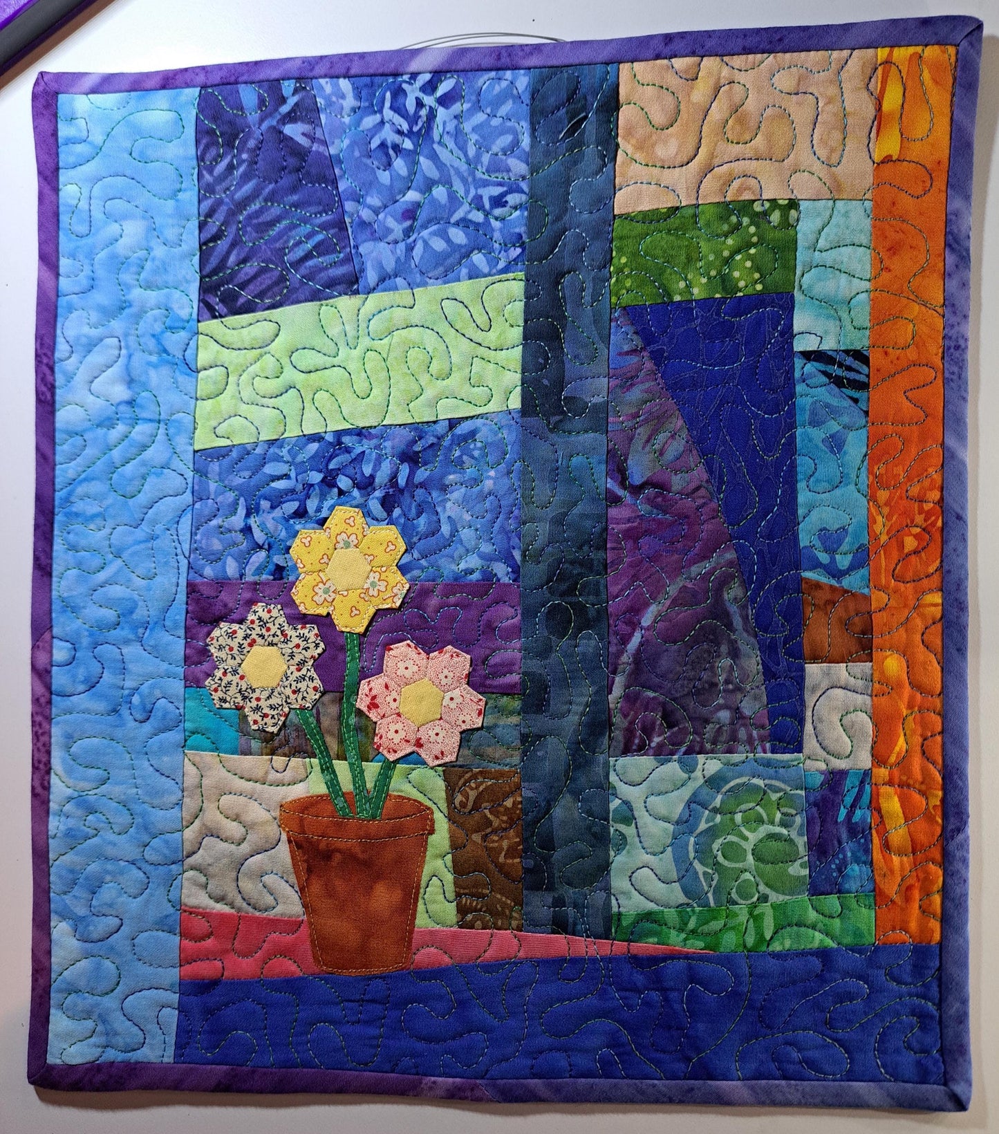 Ruth's Windowsill Art Quilt small
